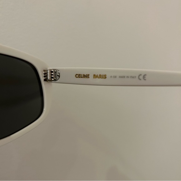 CELINE CL40073I White Gray Plastic Oversized Sunglasses Unisex Eyewear Designer - Picture 5 of 9